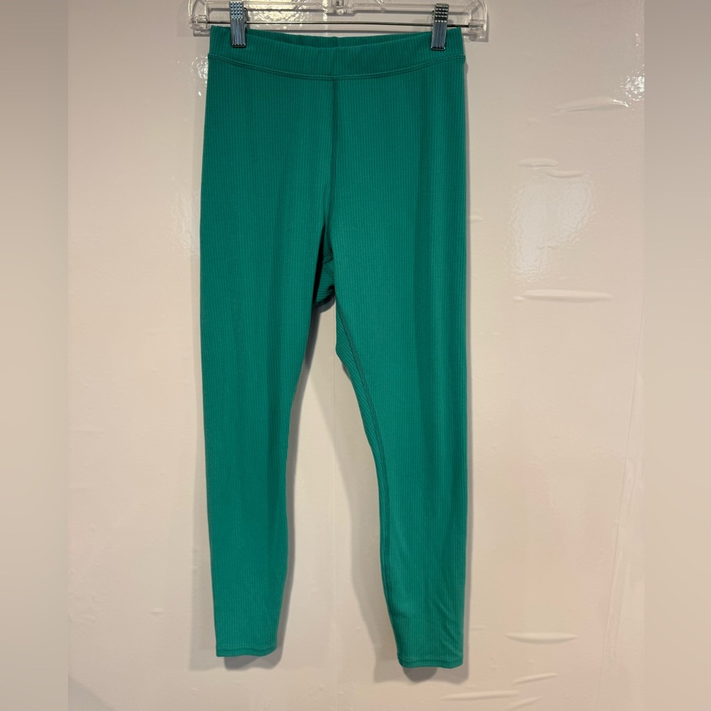 Alo Green Ribbed Teal Leggings